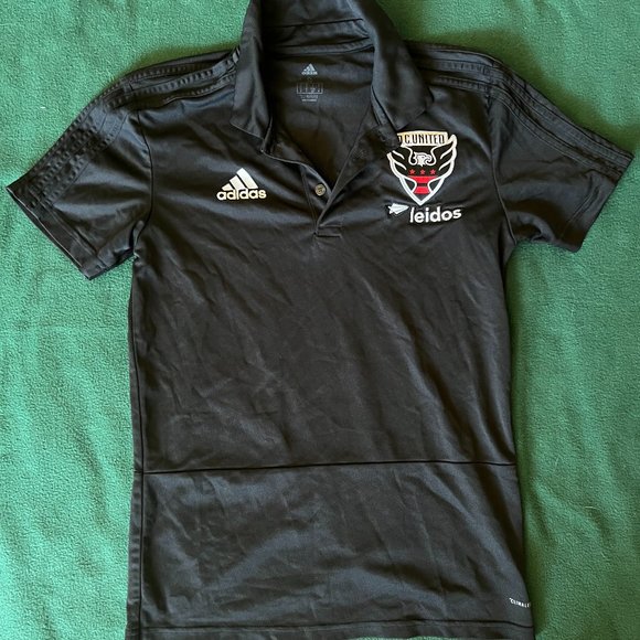 Small unisex DC United Adidas Polo - Picture 1 of 2